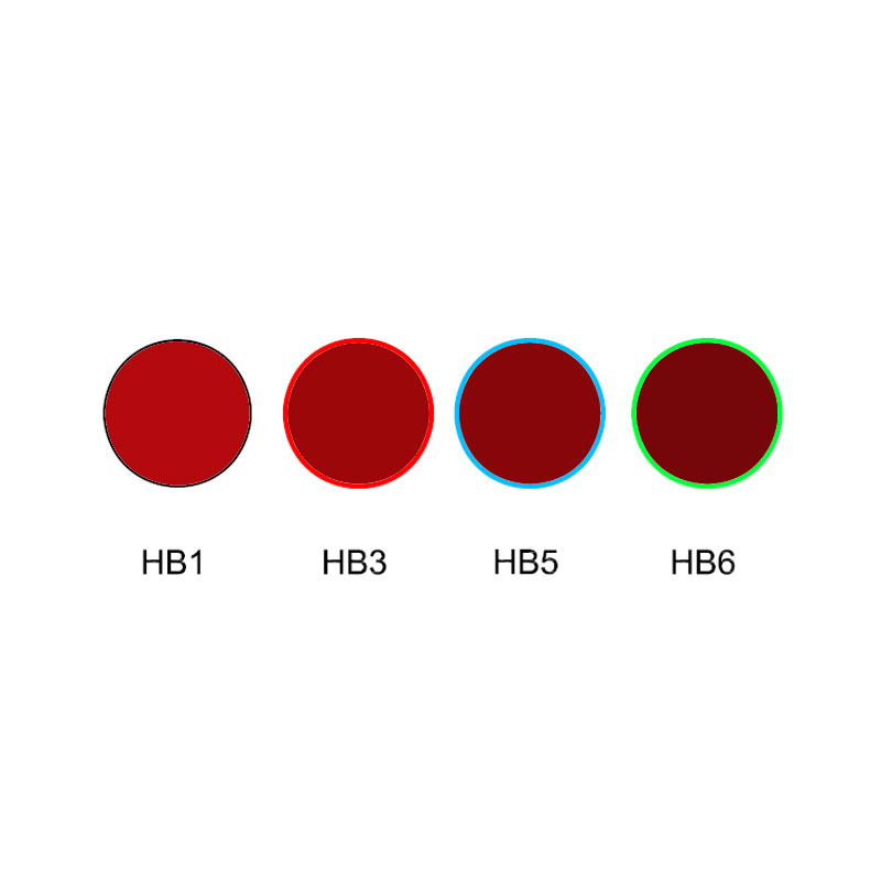 लाल रंग का कट ऑफ ग्लास ऑप्टिकल फिल्टर HB1 HB3 HB5 HB6