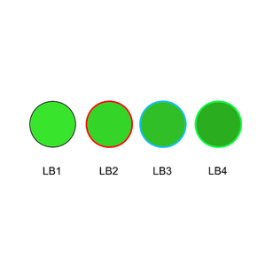 हरे रंग का ग्लास चयनात्मक अवशोषण प्रकार ऑप्टिकल फ़िल्टर LB1 LB2 LB3 LB4