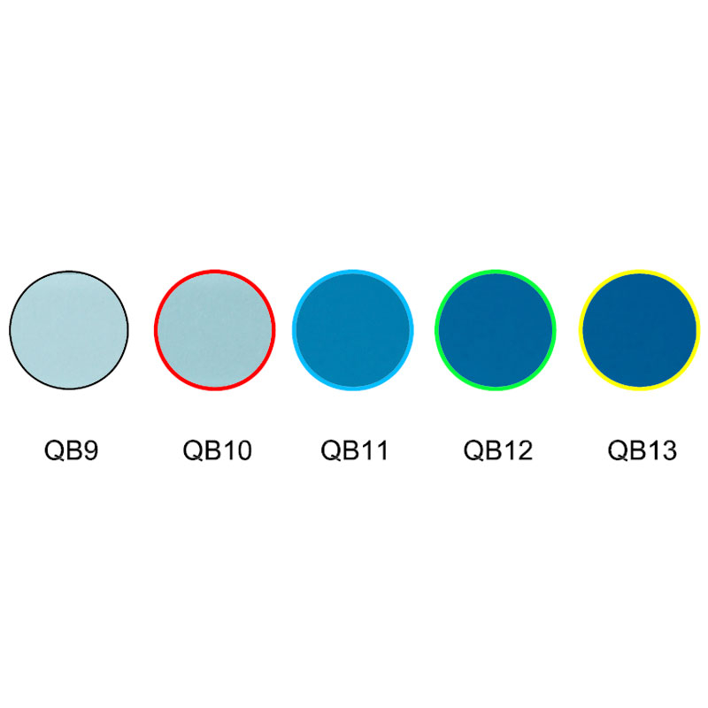 नीले रंग का अवशोषण ऑप्टिकल ग्लास फ़िल्टर QB9 QB10 QB11 QB12 QB13