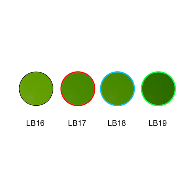 हरे रंग का ग्लास लागत प्रभावी रंगीन ग्लास फिल्टर LB16 LB17 LB18 LB19