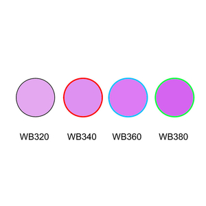 कट-ऑफ फिल्टर अल्ट्रा वायलेट रंग का ग्लास WB320 WB340 WB360 WB380