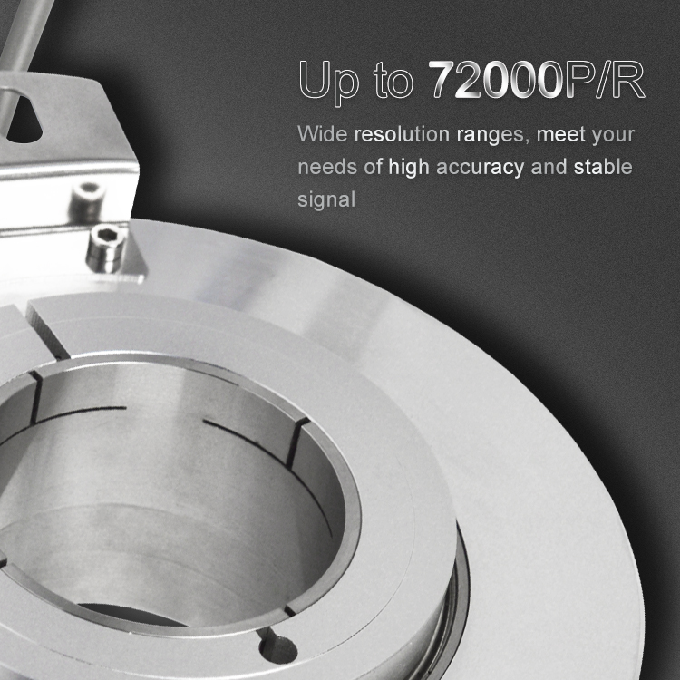 होल शाफ्ट के माध्यम से बड़ा 48/52/55/60/65/70 वृद्धिशील एनकोडर रिंग मैक्स 14400ppr K130